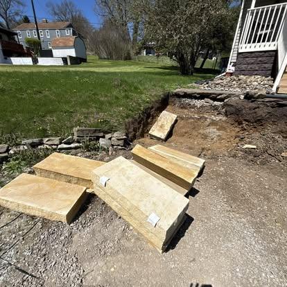 Landscape installation after cleanup