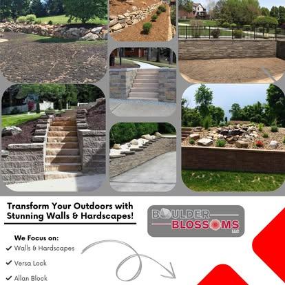 Outdoor living hardscape detail